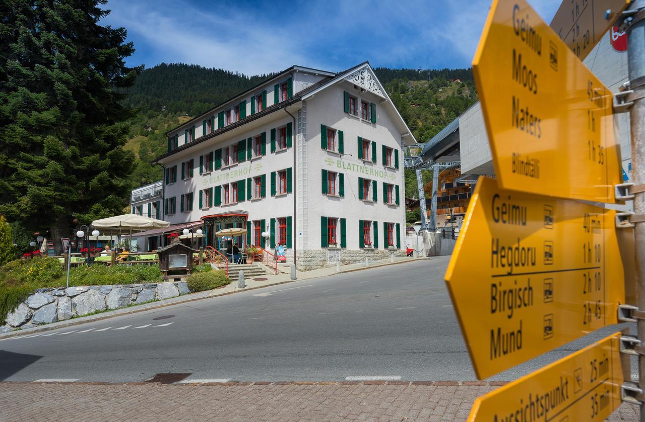 Hotel Blattnerhof Blatten bei Naters Bagian luar foto
